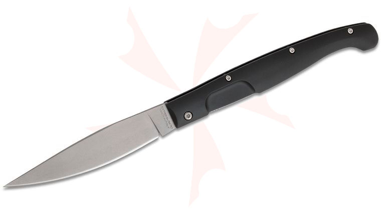 Extrema Ratio Resolza Folding Knife 4.72 inch Stonewashed N690 Blade, Black Anodized Aluminum Handles