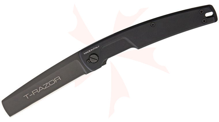 Extrema Ratio T-Razor Folding Knife 3.75 inch N690 Black Blade, Aluminum Handles
