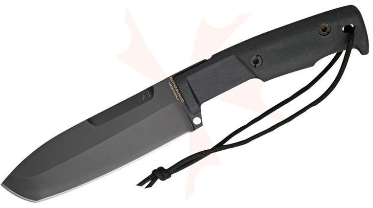 Extrema Ratio Selvan Fixed 6.1 inch Black N690 Plain Tanto Blade, OD Green MOLLE Sheath