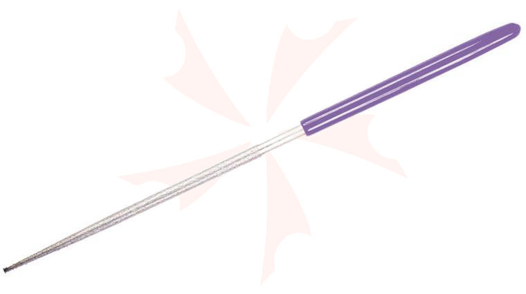 EZE-LAP 601C Coarse 250 Grit Diamond Needle File, Round, Purple Handle