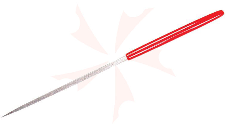 EZE-LAP 602F Fine 600 Grit Diamond Needle File, Square, Red Handle