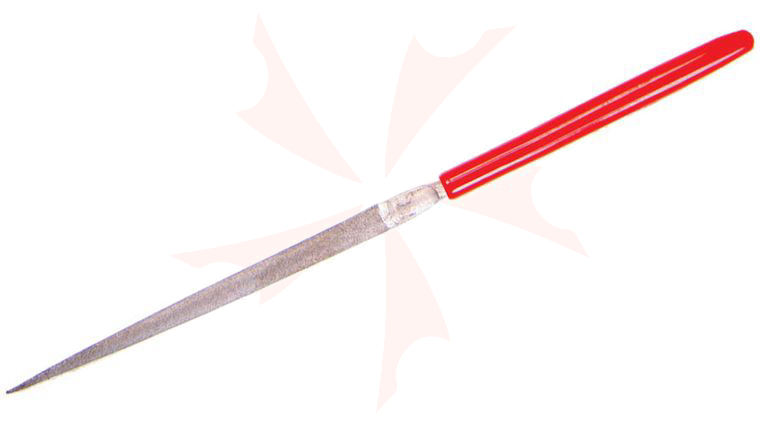EZE-LAP 613F Fine Grit Needle File, Pippin, Red Handle