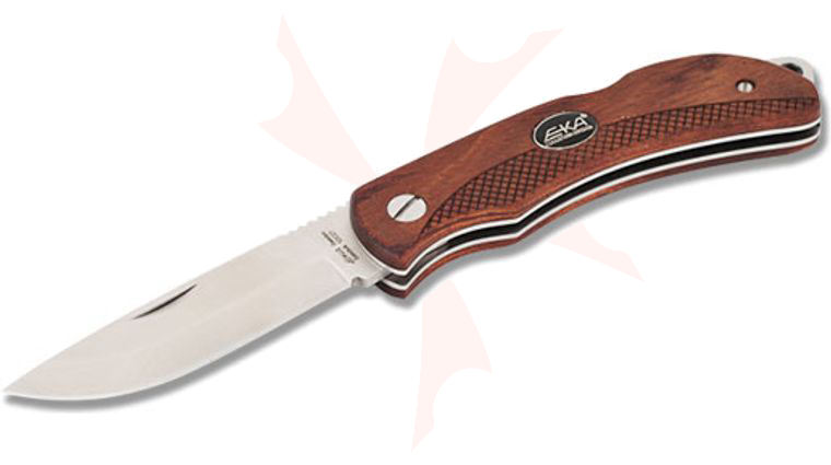 EKA Swede 8 Folding 3.15 inch Sandvik 12C27 Blade, Bubinga Wood Handles