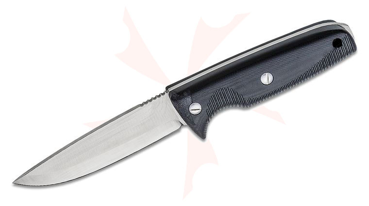 EKA Nordic W12 Fixed 4.72 inch Sandvik 12C27 Plain Blade, G10 Handles, Leather Sheath