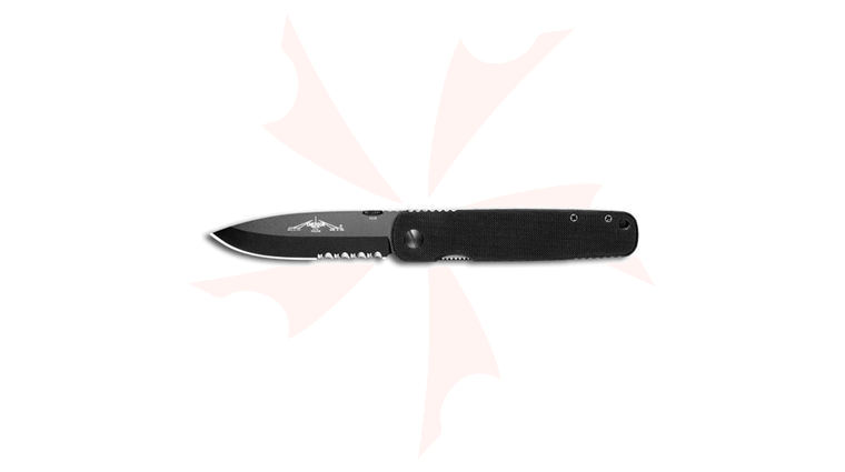 Emerson Mini A-100 Folder 3.0 inch Black Combo Edge Blade and G-10 Handles