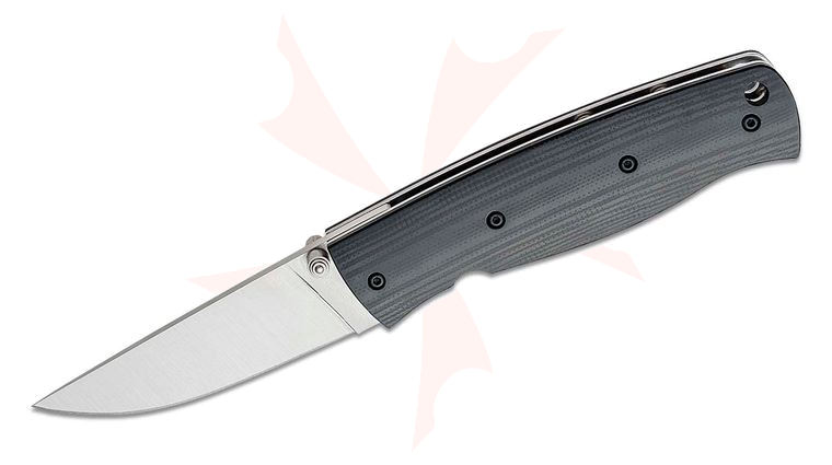 Brisa (EnZo) Birk 75 Folding Knife 2.88 inch CPM-S30V Satin Plain Blade, Black G10 Handle