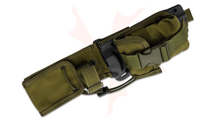 ESEE Knives ESEE-5-MBSP-OD MOLLE Back, Kydex Sheath and Pouch Combo, OD Green, Assembled