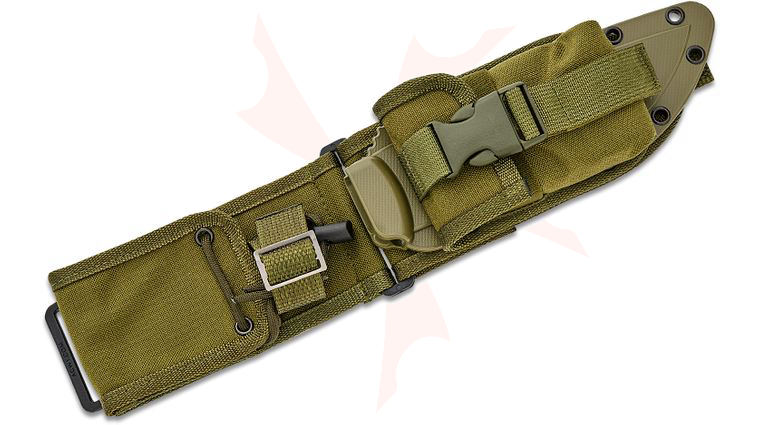 ESEE Knives ESEE-6-MBSP-OD MOLLE Back, Molded Sheath and Pouch Combo, OD Green, Assembled