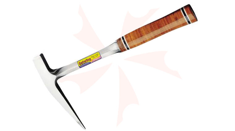 Estwing Dachdecker Spitzhammer (German Pattern) Rock Pick 13 inch Overall, Stacked Leather Handle, No Sheath