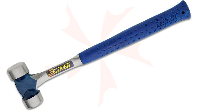 Estwing Farrier's Rounding Hammer, 33 oz., 19 inch Overall, Blue Shock Reduction Grip Handle