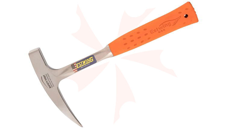 Estwing Rock Pick 11 inch Overall, Orange Shock Reduction (Zytel) Handle, No Sheath
