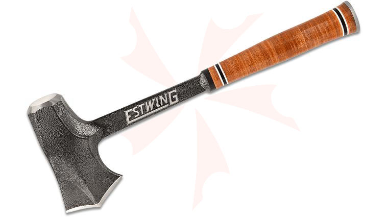 Estwing Special Edition Timber Titan Splitting Tool Axe 16.25 inch Overall, Black/Gray Powder Coat, Stacked Leather Handle, Black Nylon Sheath