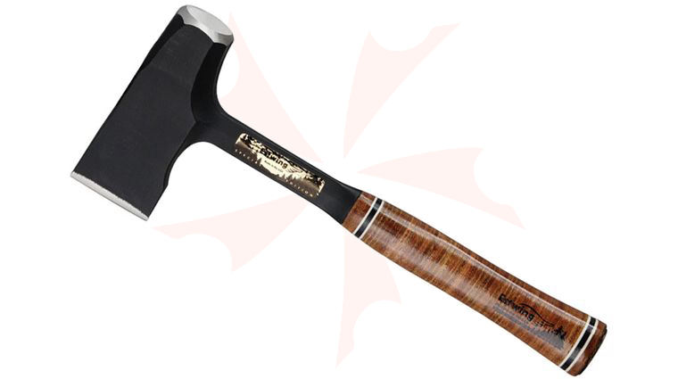 Estwing Fireside Friend Axe and Splitting Tool 14-1/4 inch Overall, Stacked Leather Handle