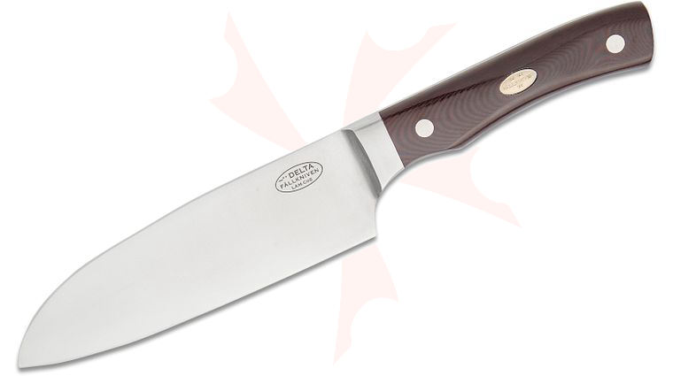 Fallkniven CMT Delta 6 inch Chef's Knife, Maroon Micarta Handles