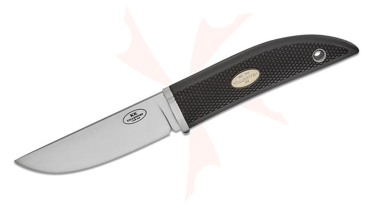Fallkniven KKLz Kolt Knife Fixed 3.35 inch Satin Blade, Thermorun Handle, Leather Sheath