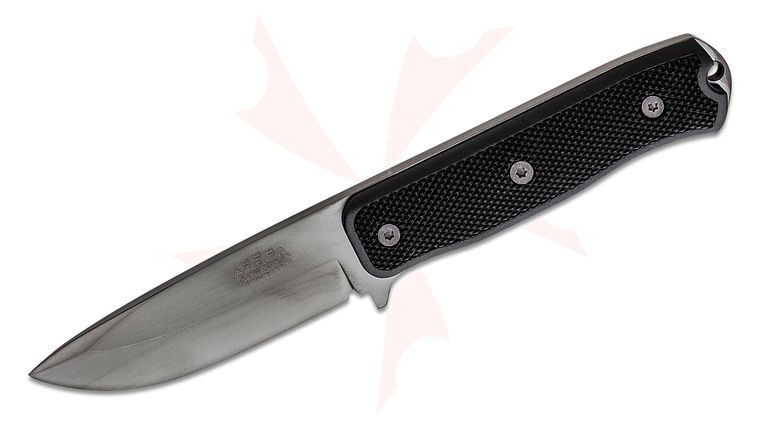 Fallkniven F1xb Swedish Pilot Survival Knife 4 inch Black Coated Elmax Drop Point Blade, Thermorun Handle, Zytel Sheath