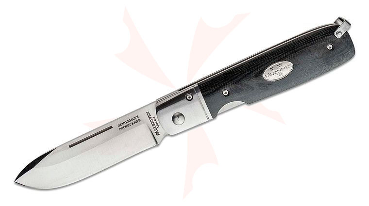 Fallkniven GPbm Gentleman's Folding Knife 3.07 inch Laminate Cobalt Steel Blade, Black Micarta Handles