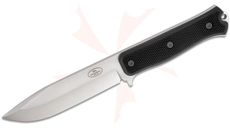 Fallkniven S1x Forest Survival Knife 5.2 inch Laminated CoS Satin Blade, Black Thermorun Handle, Zytel Sheath