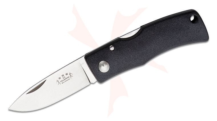Fallkniven U2 Folding Knife 2.5 inch Elmax Satin Blade, Black Grilon Handles