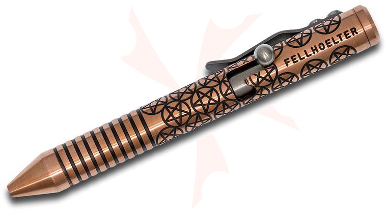 Brian Fellhoelter Custom CuTiNyBolt Copper Engraved Pen, 4 inch Overall