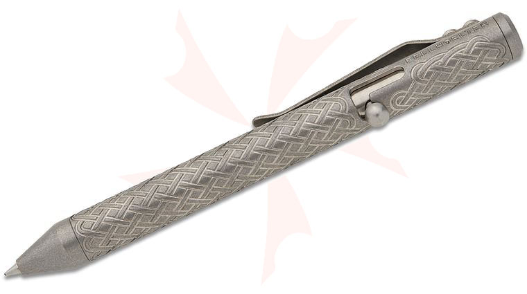 Brian Fellhoelter Custom TiBolt G2 Celtic Engraved Titanium Pen, 4.75 inch Overall