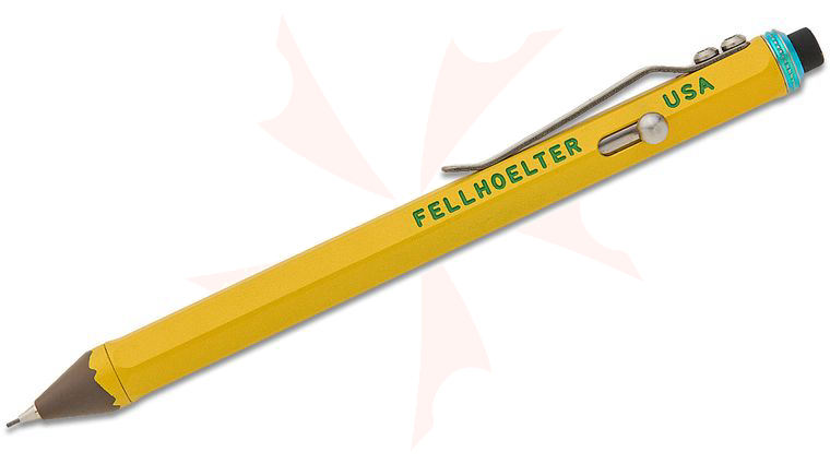 Brian Fellhoelter Custom Yellow Cptn Axel Cerakote TiBolt Titanium ReLeaded Mechanical Pencil, 5.5 inch Overall