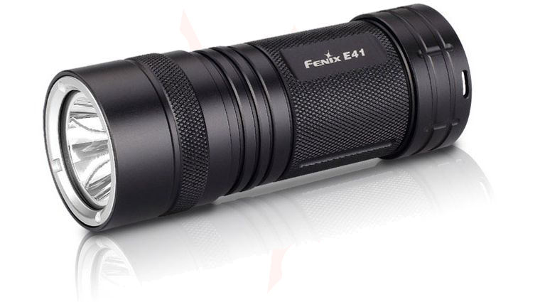 fenix e41 xm l2 led flashlight Fenix E41 LED Flashlight, Black, 1000 Max Lumens - KnifeCenter - E41L2BK-B