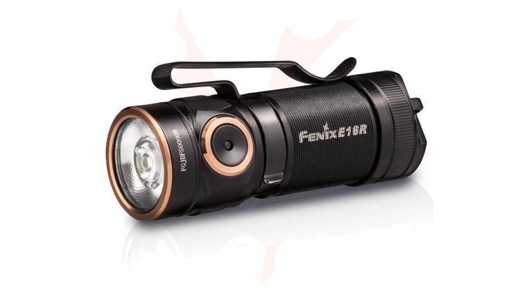 Fenix E18R V2.0 EDC Rechargeable LED Flashlight, Black, 1200 Max Lumens
