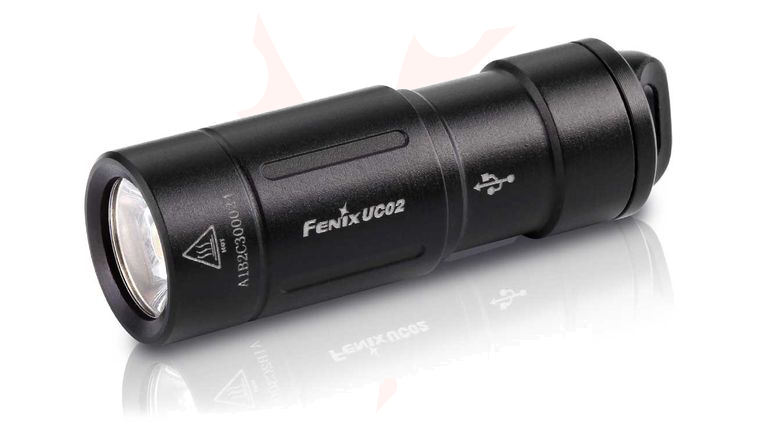 Fenix UC02 Rechargeable Keychain LED Flashlight, Black, 130 Max Lumens