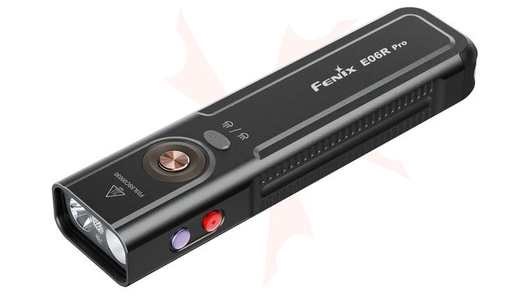 Fenix E06R Pro All Metal UV and LED Keychain Flashlight, Black, 1,600 Lumens