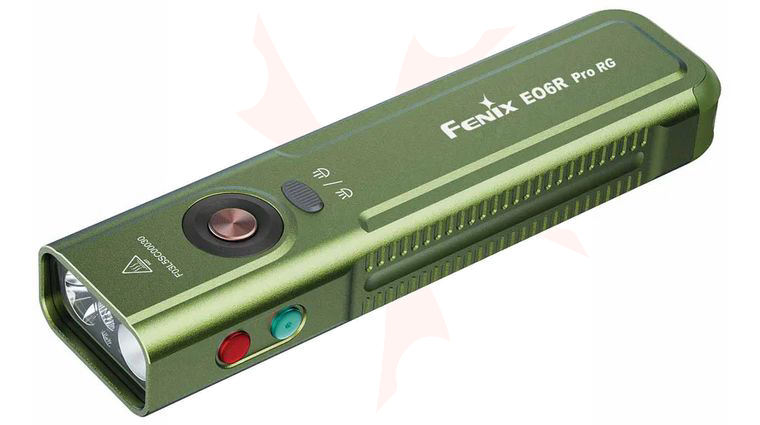 Fenix E06R Pro RG All Metal LED Flat Flashlight, OD Green, 1,600 Lumens