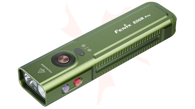 Fenix E06R Pro All Metal UV and LED Keychain Flashlight, Green, 1,600 Lumens