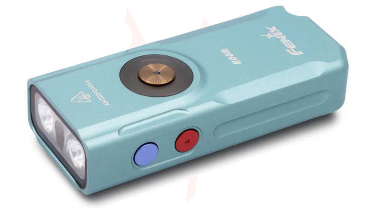 Fenix E06R All Metal Compact LED Keychain Flashlight, Turquoise, 700 Lumens