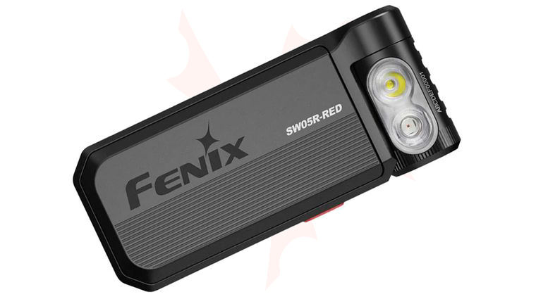Fenix SW05R-RED Clip-On LED Flashlight w/ Red Light, Black, 150 Lumens