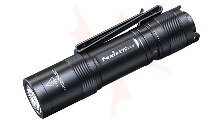 Fenix E12 V3.0 Ultra Compact AA LED Flashlight, Black, 200 Max Lumens