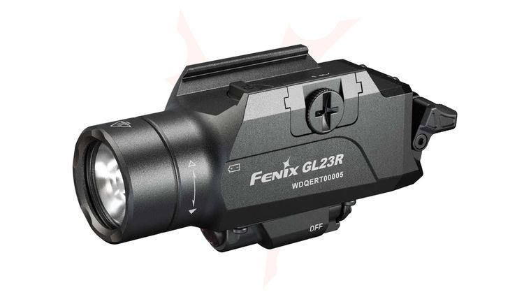 Fenix GL23R Rechargeable Pistol Light with Green Laser, Black, 1200 Max Lumens
