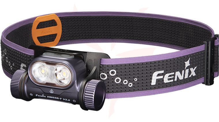 Fenix HM65R-T V2.0 Rechargeable LED Trail Running Headlamp, Dark Purple, 1600 Max Lumens