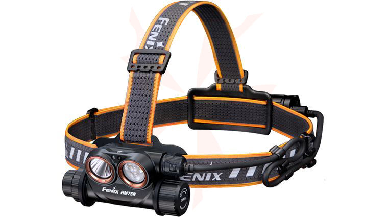 Fenix HM75R Rechargeable LED Dual Power Source Headlamp, Black, 1600 Max Lumens