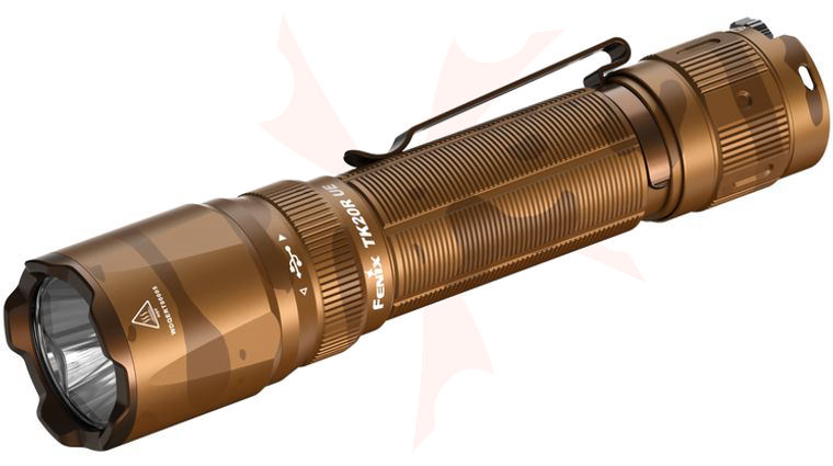 Fenix TK20R-UE-GRAY Tactical Rechargeable LED Flashlight, Desert Camo, 2800 Max Lumens