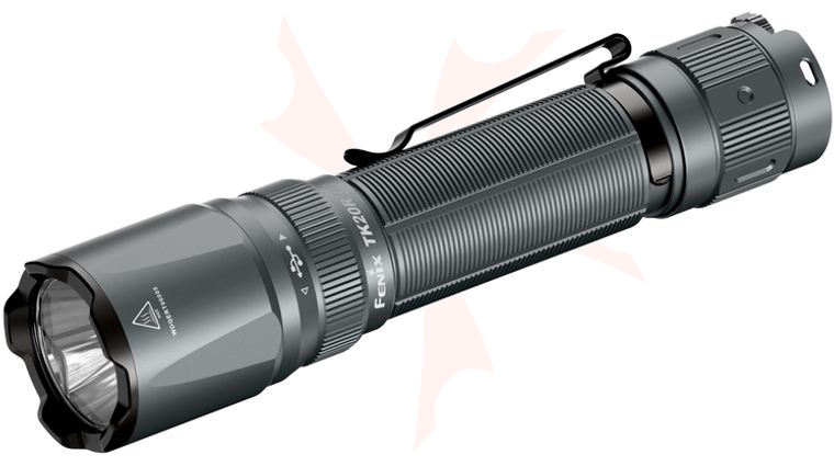 Fenix TK20R-UE-GRAY Tactical Rechargeable LED Flashlight, City Gray, 2800 Max Lumens