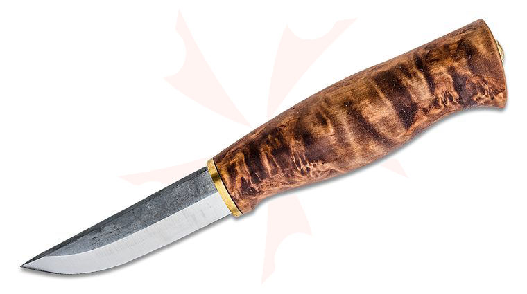 Kellam Knives Finnish Wolverine Pro Fixed 3 inch SPT Carbon Steel Blade, Birch Wood Handle