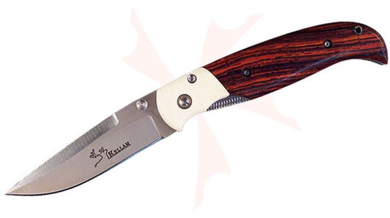 Kellam Knives The Big Jouni Folding Knife 3 inch VG10 Blade, Cocobolo Wood Handles