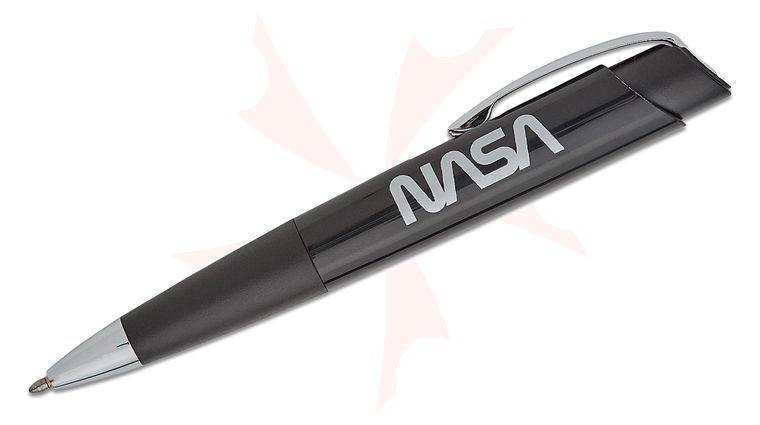 Fisher Space Pen Matte Black Wedge Eclipse Pen, NASA Worm