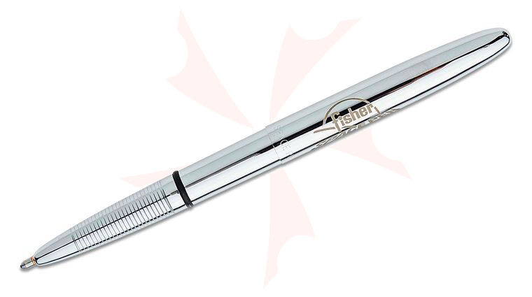 Fisher Chrome Bullet Space Pen with Fisher Space Pen Logo
