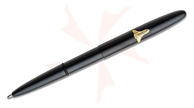 Fisher Matte Black Bullet Space Pen with Shuttle Emblem