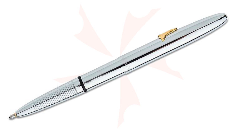 Fisher Chrome Bullet Space Pen with Shuttle Emblem