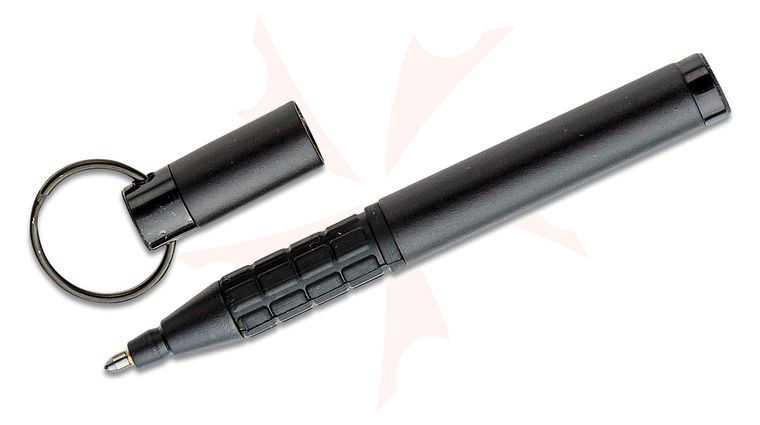 Fisher Trekker Black Matte Keychain Pen with Fisher Rubber Comfort Grip, Gift Box