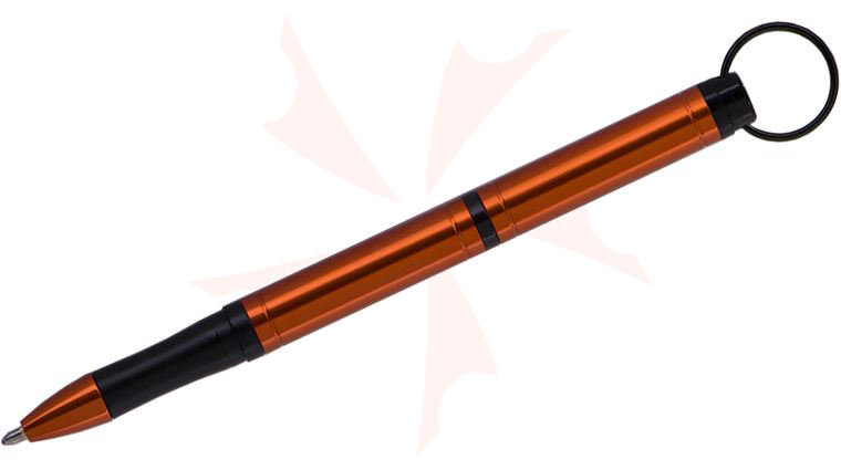 Fisher Orange Anodized Aluminum Backpacker Pen w/ Keychain, Space Pen