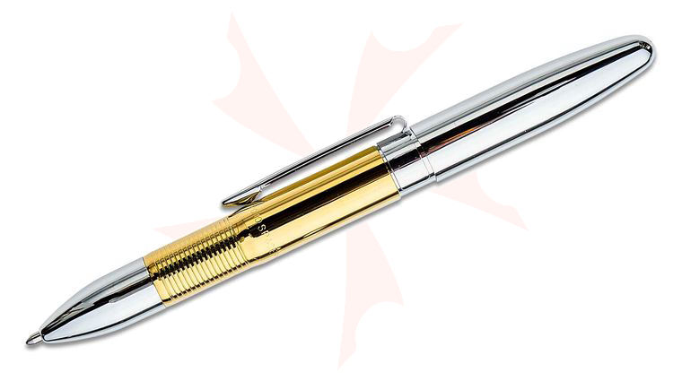 Fisher INFINIUM Space Pen, Gold Titanium Nitride and Chrome, Blue Ink, Medium Point