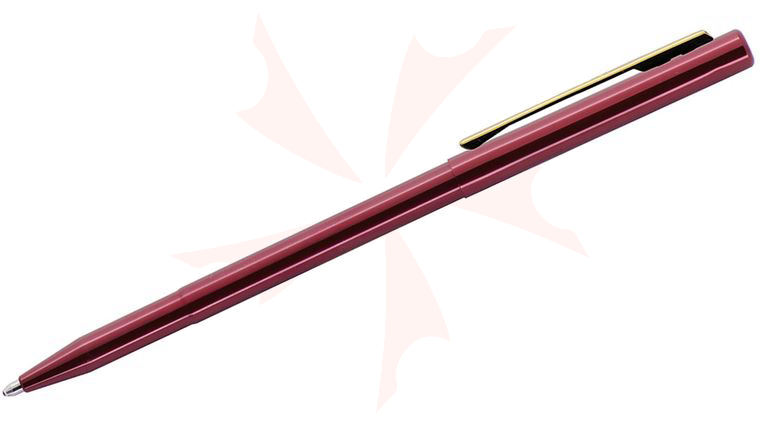 Fisher Stowaway Space Pen with Clip, Red Anodized Aluminum